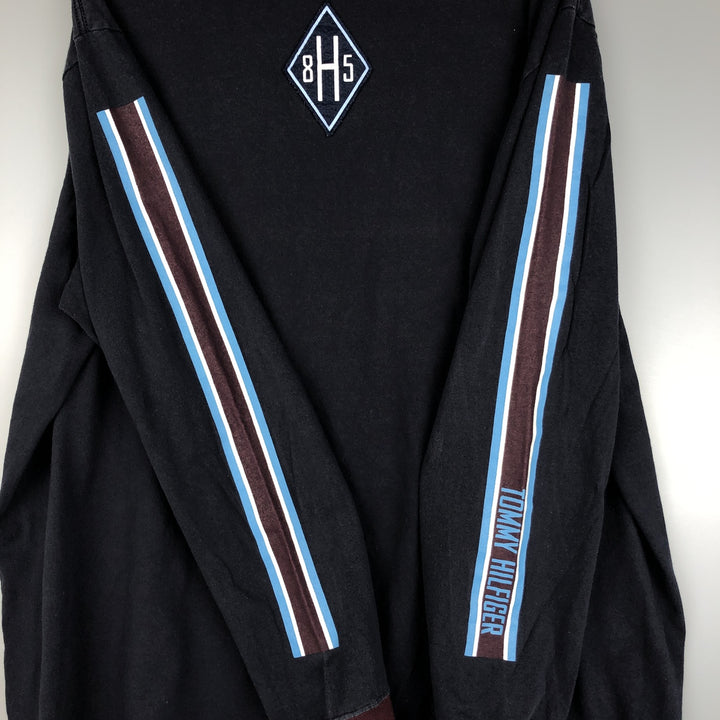 Tommy Hilfiger long-sleeved T-shirt, men's size XL cotton navy blue type Vintage Second Hand