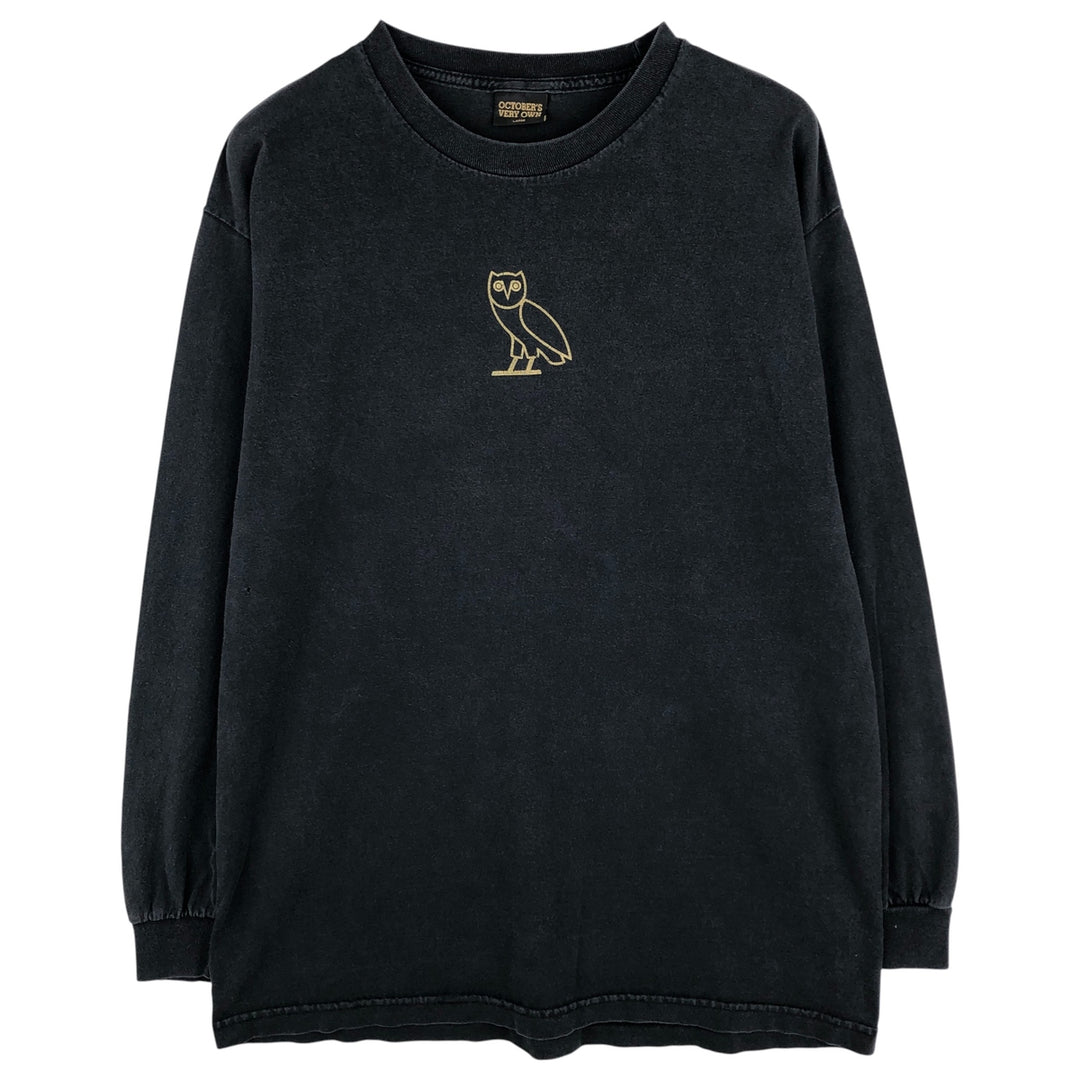 OCTOBER'S VERY OWN Long Sleeve T-Shirt, Made in USA, Men's Size L cotton Charcoal Vintage Second Hand