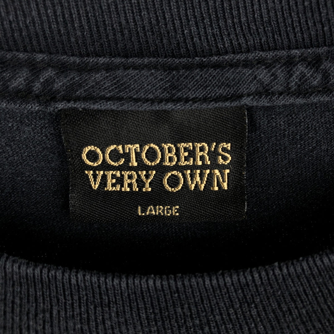 OCTOBER'S VERY OWN Long Sleeve T-Shirt, Made in USA, Men's Size L cotton Charcoal Vintage Second Hand