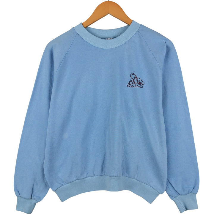Vintage printed sweatshirt, men's M size polyester Blue type light blue Vintage Second Hand
