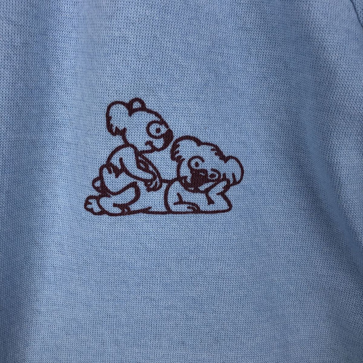 Vintage printed sweatshirt, men's M size polyester Blue type light blue Vintage Second Hand