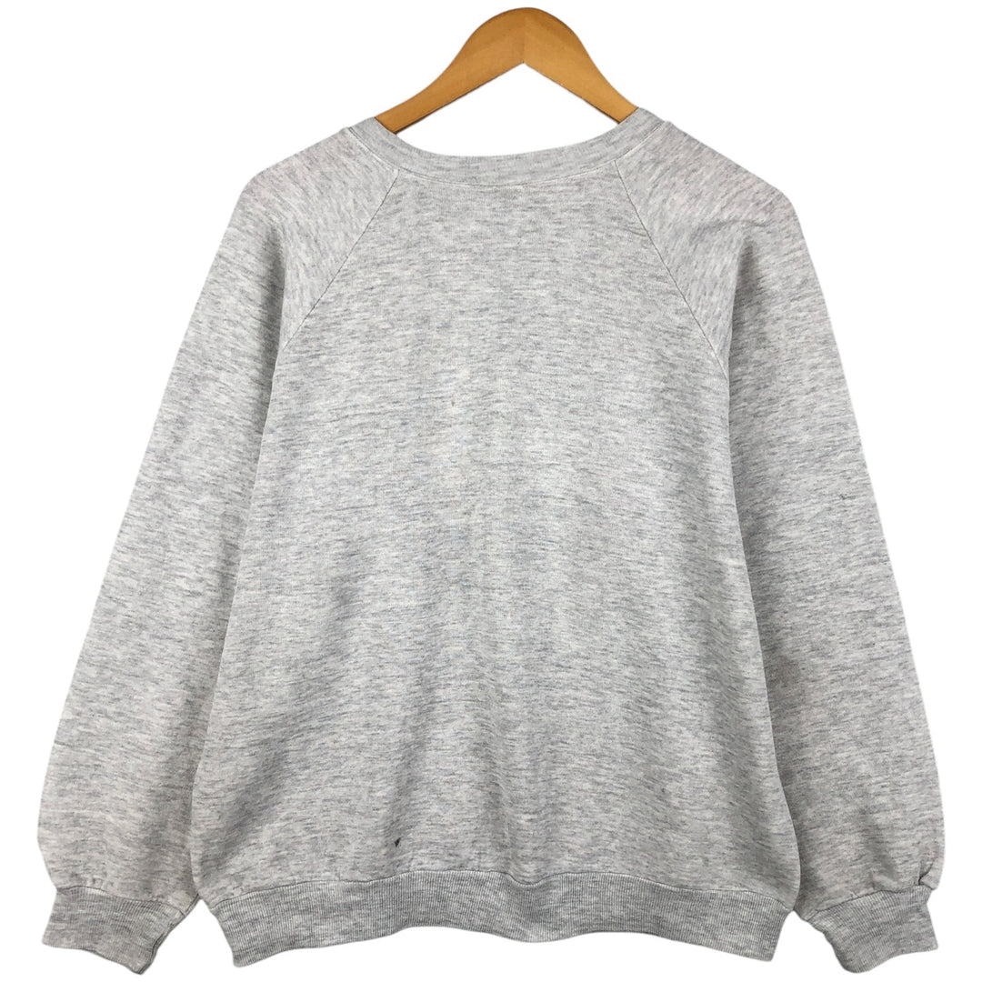 Vintage 80s-90'S Jerseys Fire Pattern Print Sweatshirt, Made in USA, Men's Size L cotton gray type Vintage Second Hand