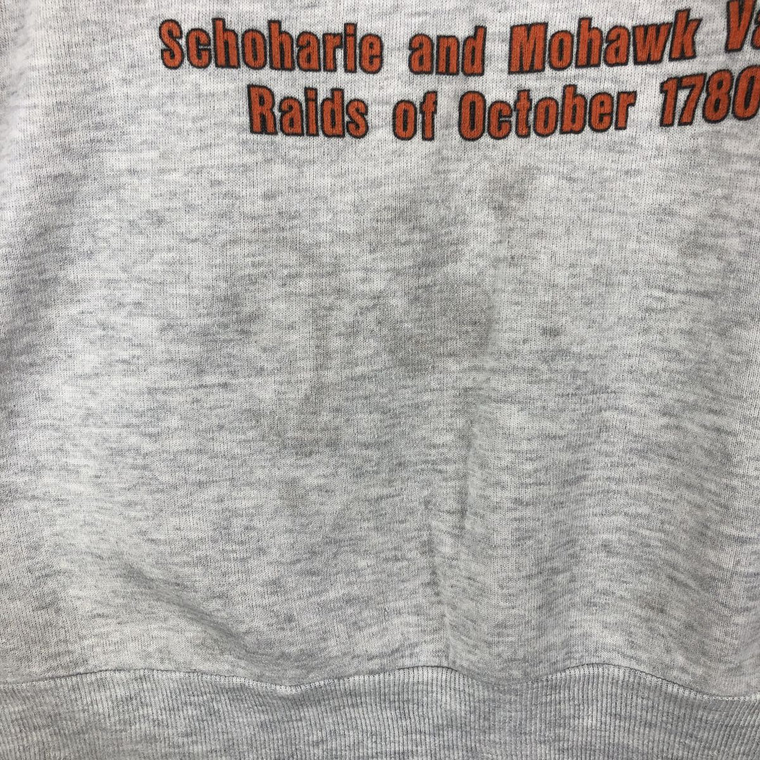 Vintage 80s-90'S Jerseys Fire Pattern Print Sweatshirt, Made in USA, Men's Size L cotton gray type Vintage Second Hand