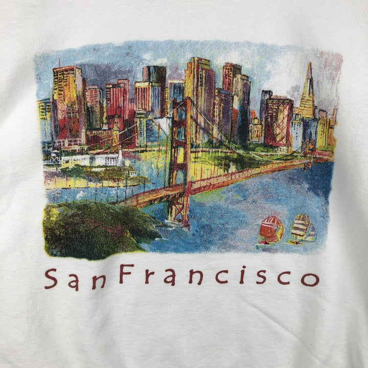 Vintage 90'S Delta DELTA printed sweatshirt, made in the USA, size L, men's cotton white type Vintage Second Hand