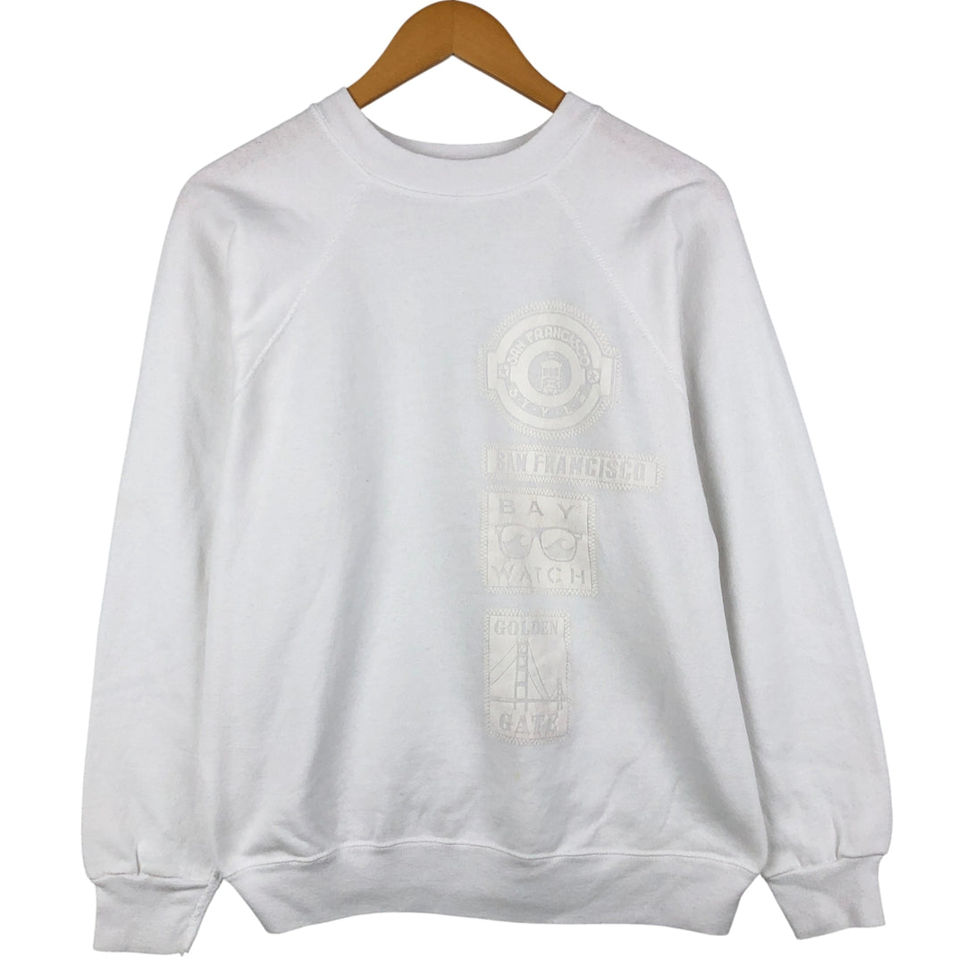 Vintage 90'S Tultex printed sweatshirt, size M, men's cotton white type Vintage Second Hand
