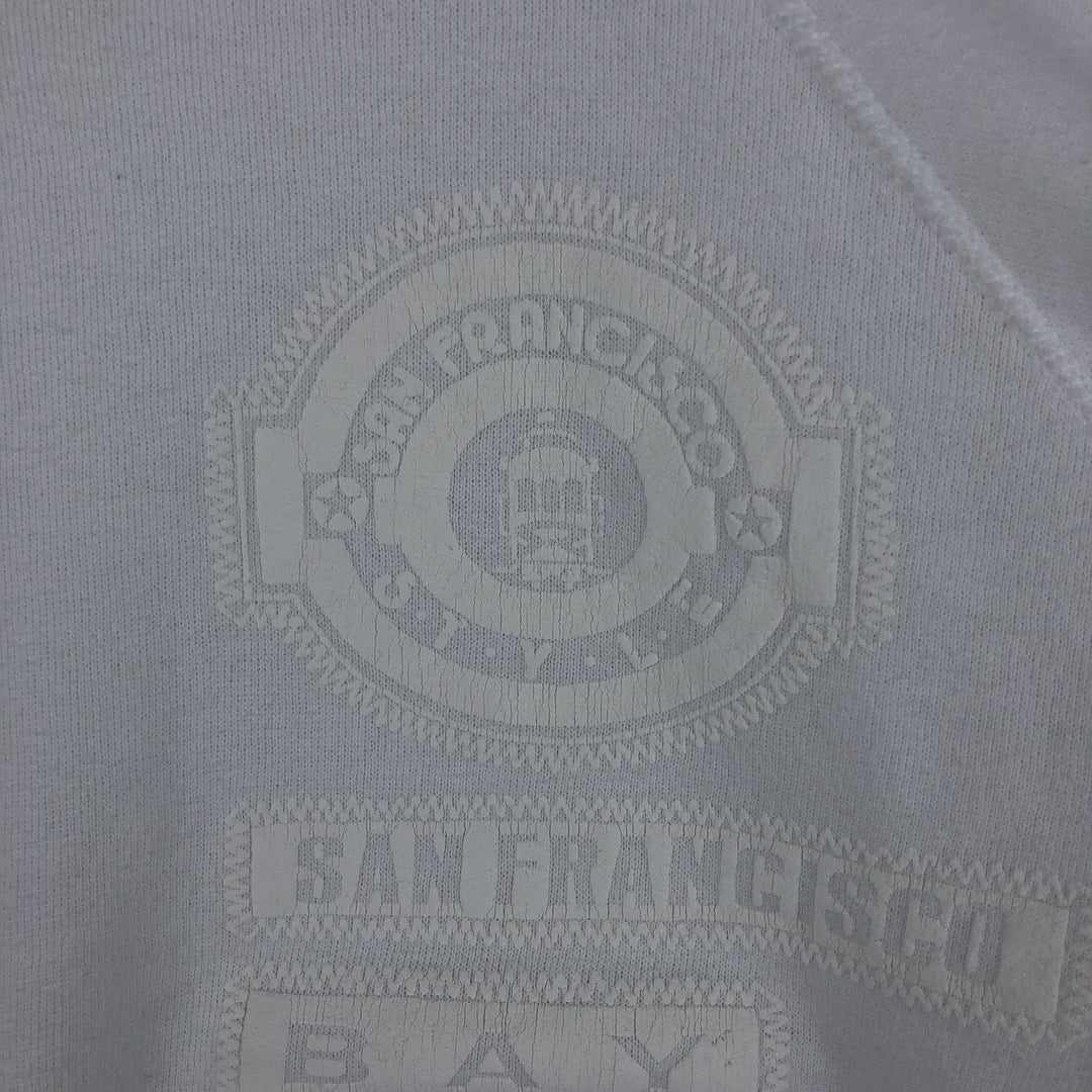 Vintage 90'S Tultex printed sweatshirt, size M, men's cotton white type Vintage Second Hand