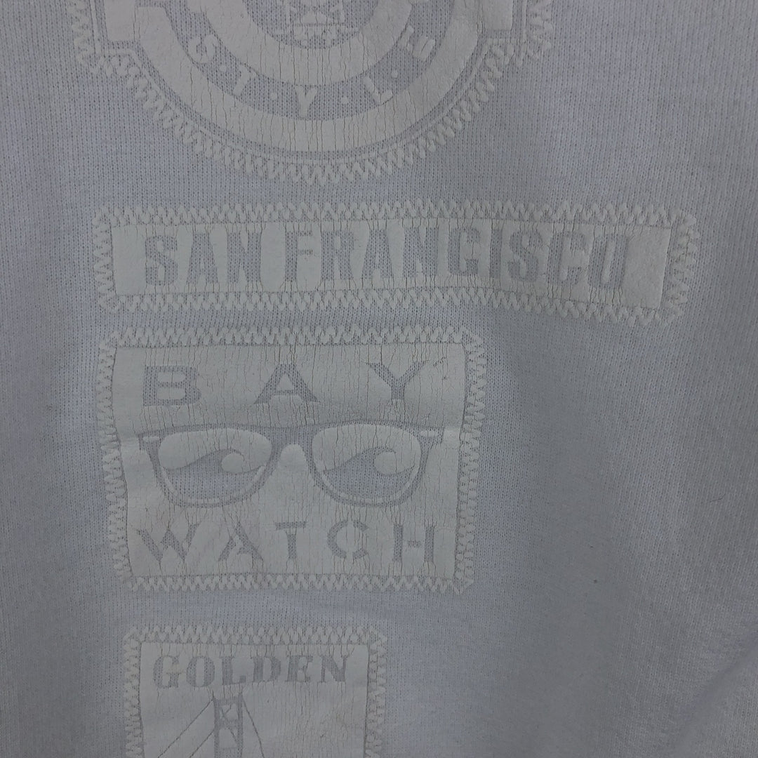 Vintage 90'S Tultex printed sweatshirt, size M, men's cotton white type Vintage Second Hand