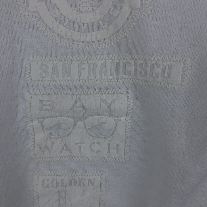 Vintage 90'S Tultex printed sweatshirt, size M, men's cotton white type Vintage Second Hand