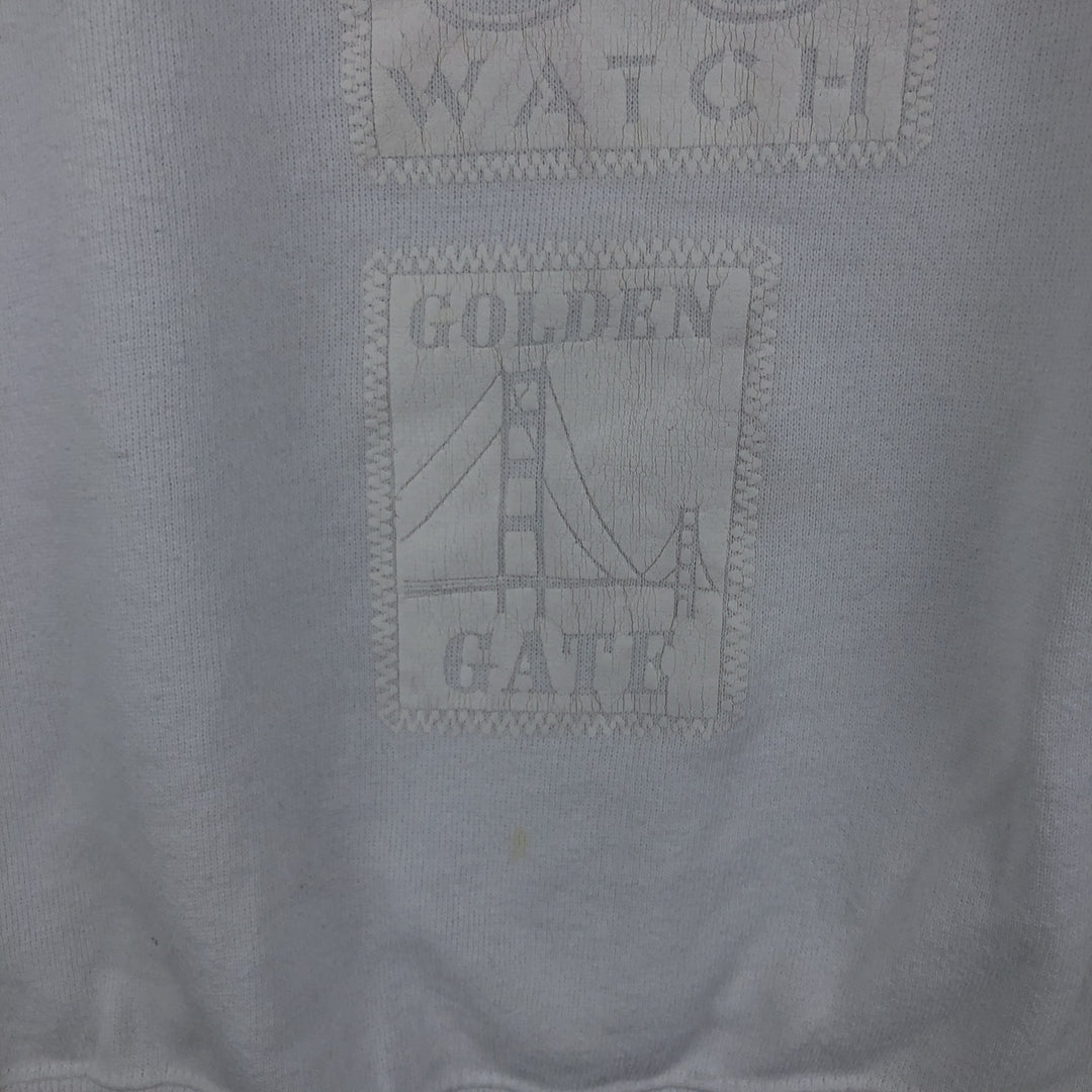 Vintage 90'S Tultex printed sweatshirt, size M, men's cotton white type Vintage Second Hand