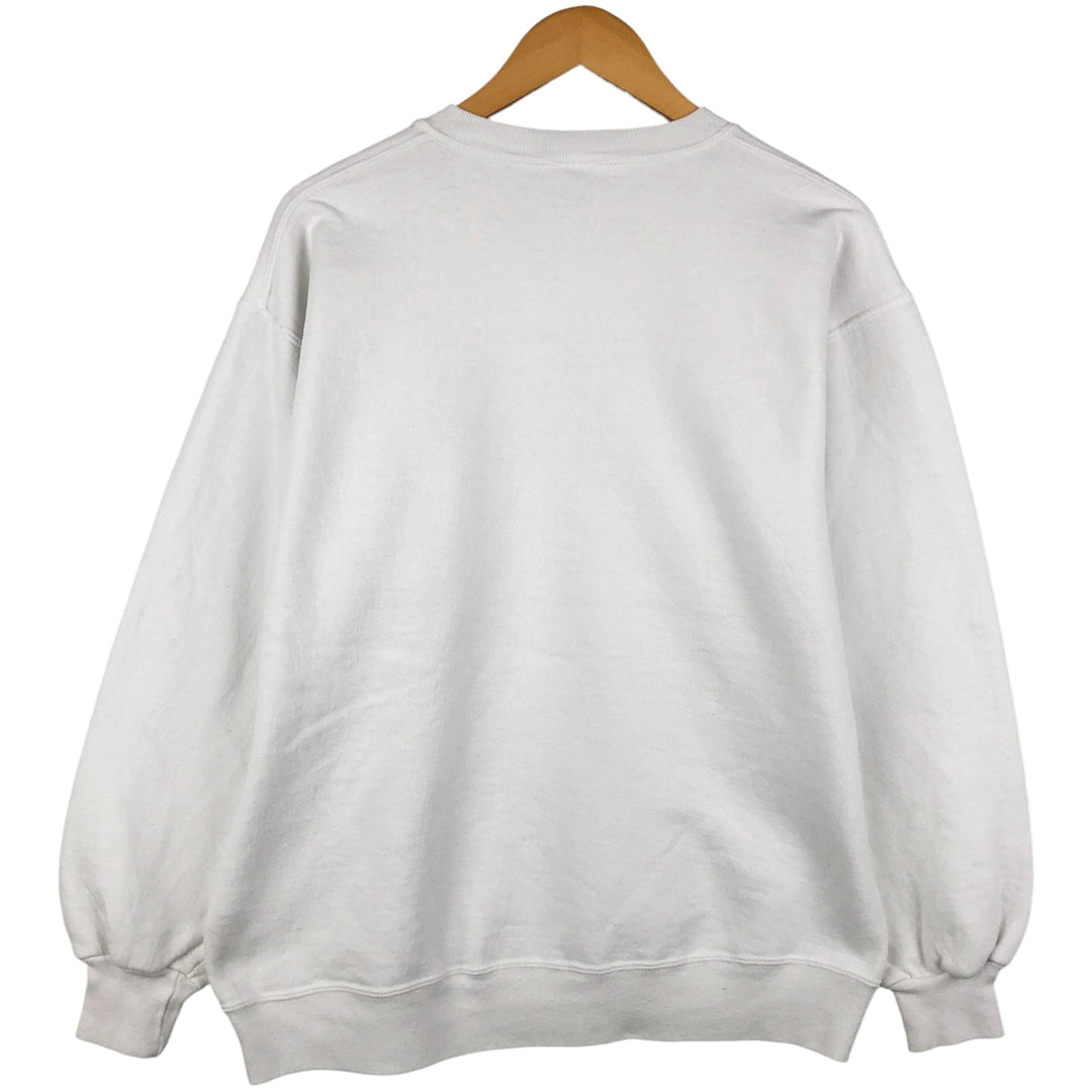 Vintage 90'S Jerzees Advertising Sweatshirt, Made in USA, Men's XXL polyester white type Vintage Second Hand