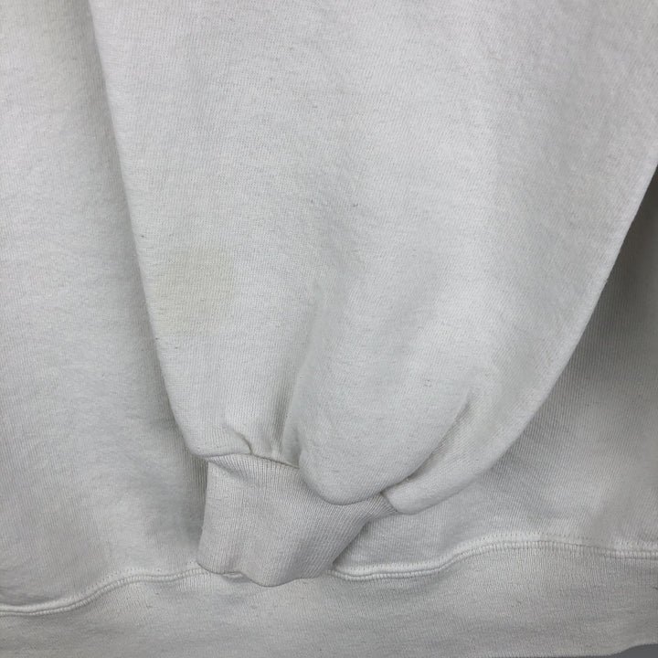 Vintage 90'S Jerzees Advertising Sweatshirt, Made in USA, Men's XXL polyester white type Vintage Second Hand