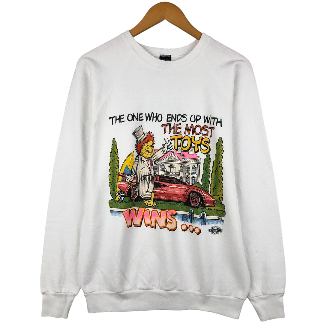Vintage 90'S SCREEN STARS printed sweatshirt, made in the USA, men's size XL cotton white type Vintage Second Hand