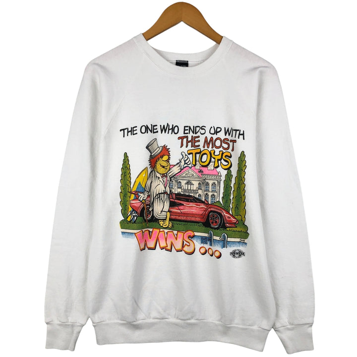 Vintage 90'S SCREEN STARS printed sweatshirt, made in the USA, men's size XL cotton white type Vintage Second Hand