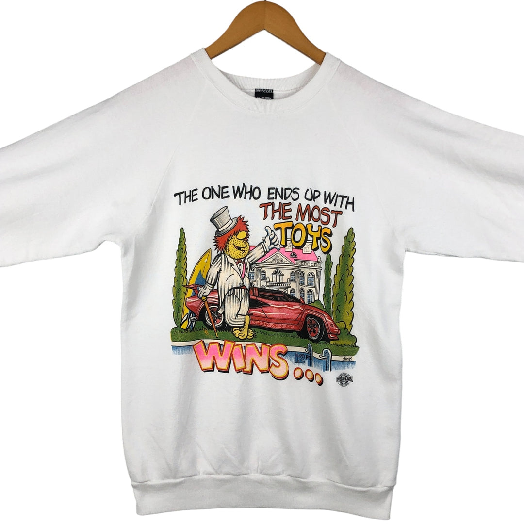 Vintage 90'S SCREEN STARS printed sweatshirt, made in the USA, men's size XL cotton white type Vintage Second Hand