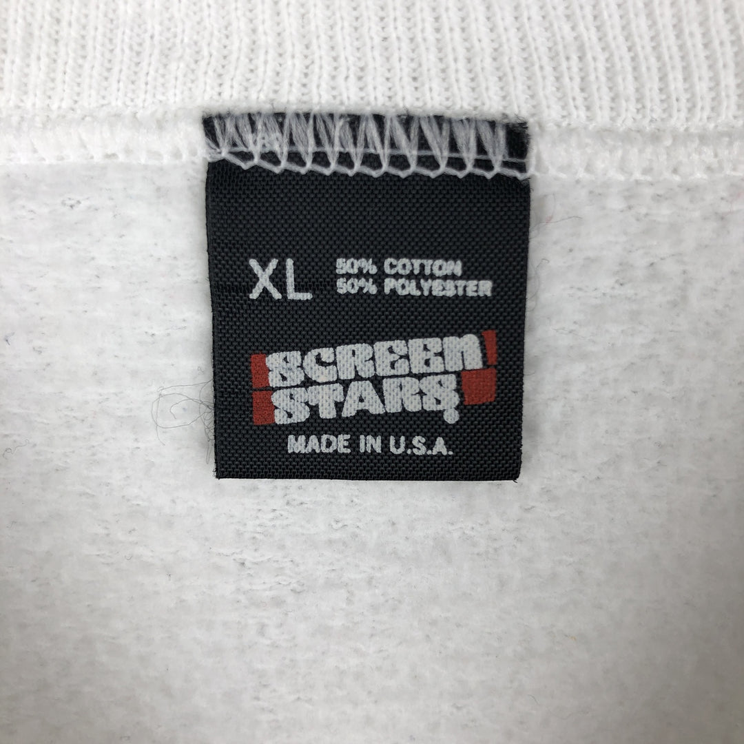 Vintage 90'S SCREEN STARS printed sweatshirt, made in the USA, men's size XL cotton white type Vintage Second Hand