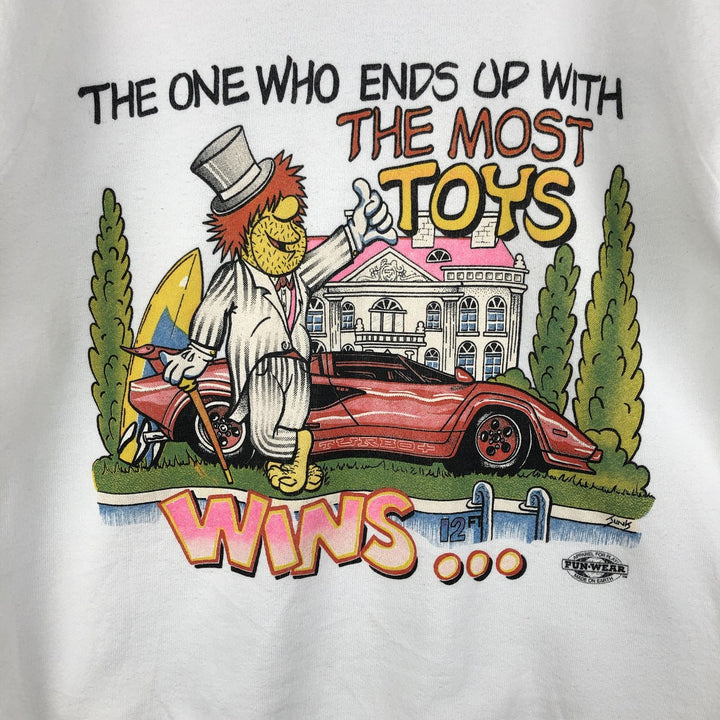 Vintage 90'S SCREEN STARS printed sweatshirt, made in the USA, men's size XL cotton white type Vintage Second Hand