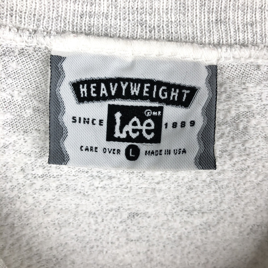 Vintage 90'S Lee Heavy Weight Printed Sweatshirt, Made in USA, Men's Size L cotton gray type Vintage Second Hand