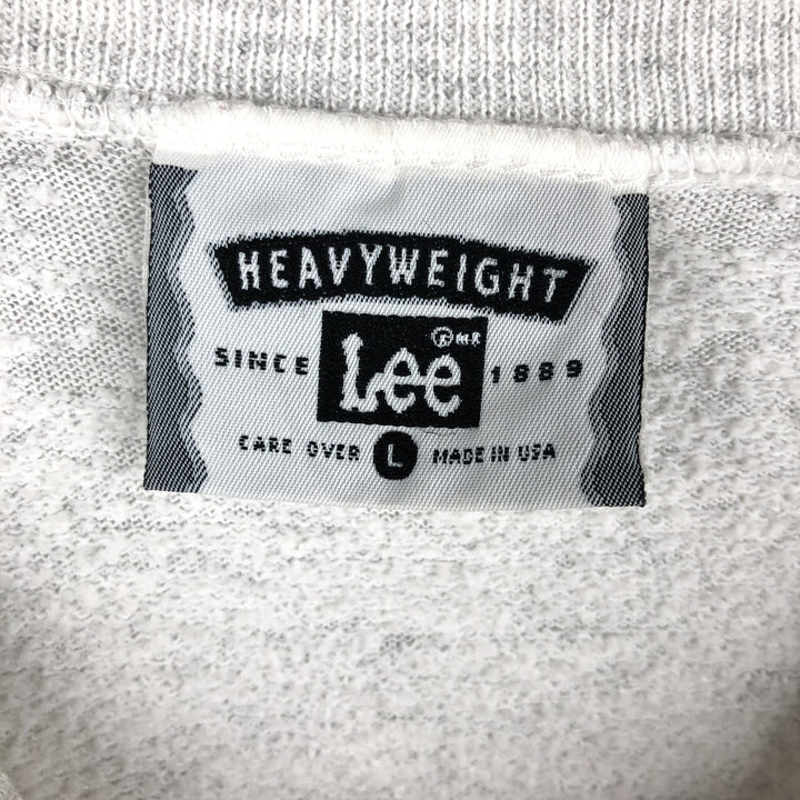 Vintage 90'S Lee Heavy Weight Printed Sweatshirt, Made in USA, Men's Size L cotton gray type Vintage Second Hand