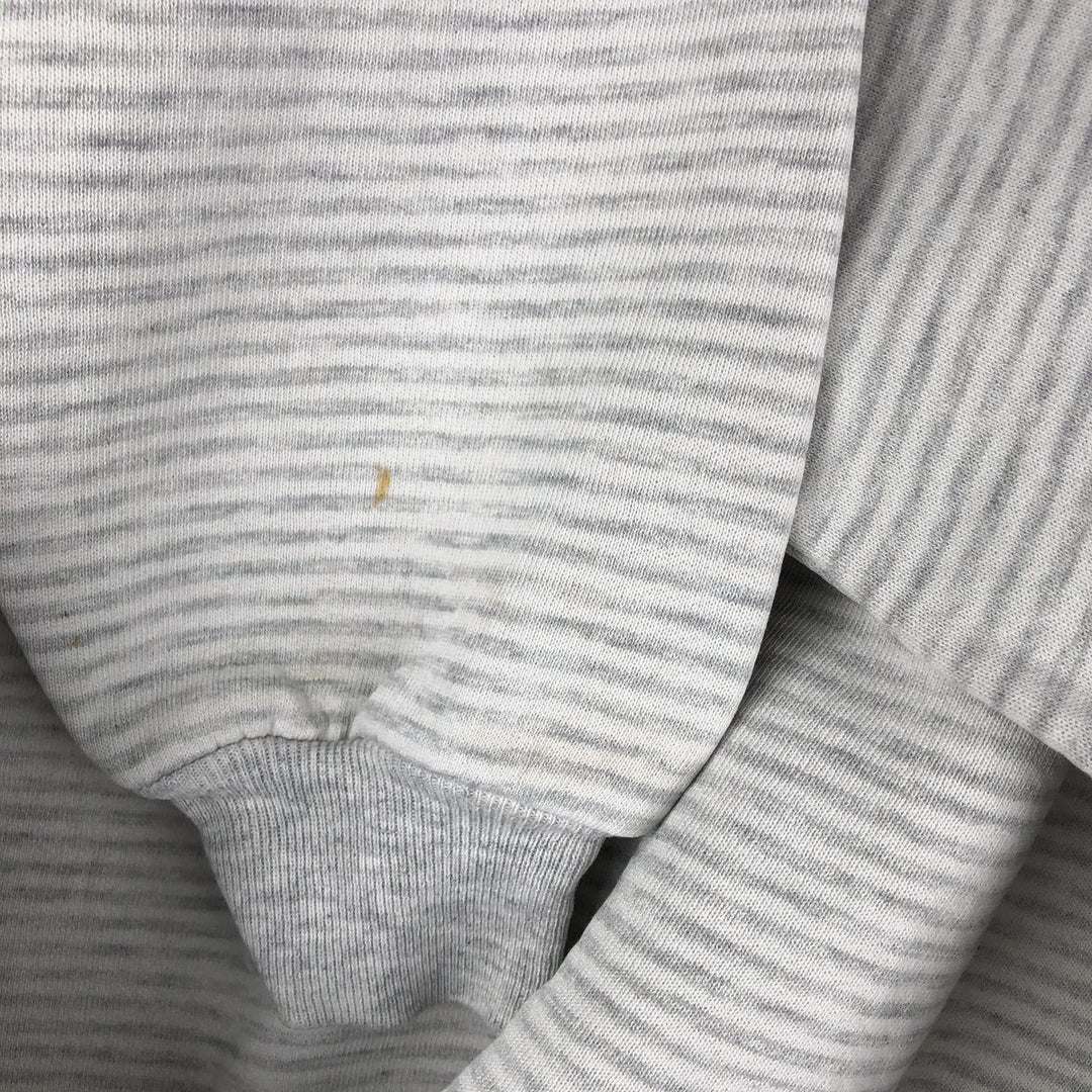 Vintage 80s-90'S Jerzees striped print sweatshirt, made in the USA, size L, men's cotton gray type Vintage Second Hand