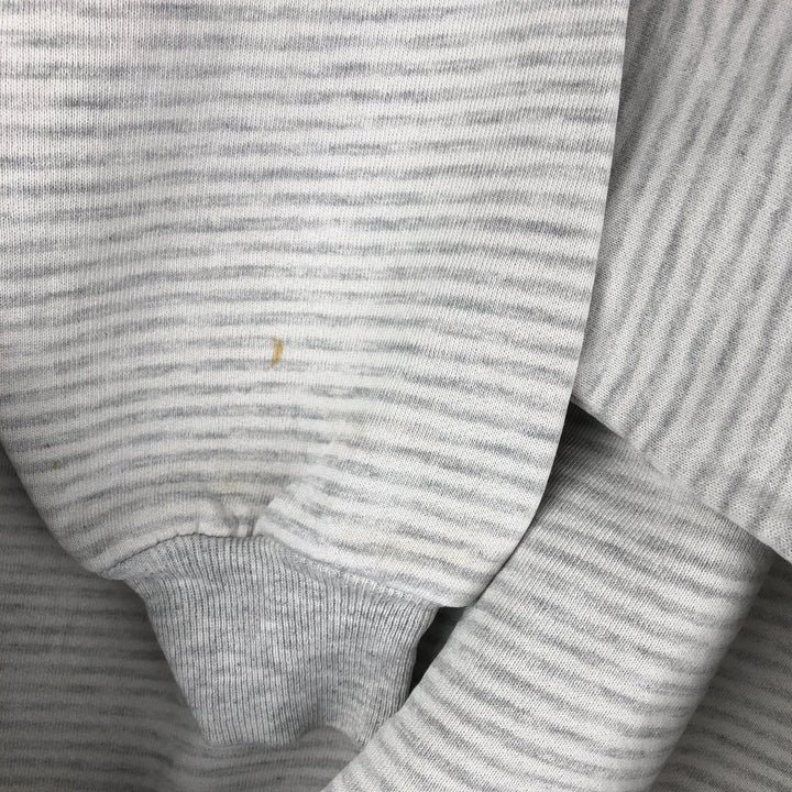 Vintage 80s-90'S Jerzees striped print sweatshirt, made in the USA, size L, men's cotton gray type Vintage Second Hand