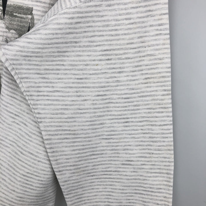 Vintage 80s-90'S Jerzees striped print sweatshirt, made in the USA, size L, men's cotton gray type Vintage Second Hand