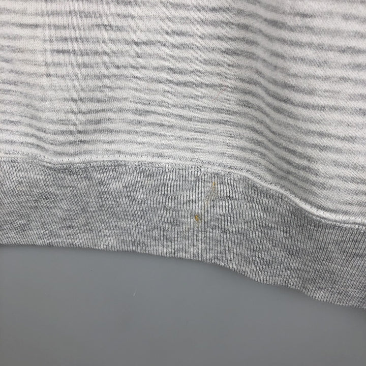 Vintage 80s-90'S Jerzees striped print sweatshirt, made in the USA, size L, men's cotton gray type Vintage Second Hand