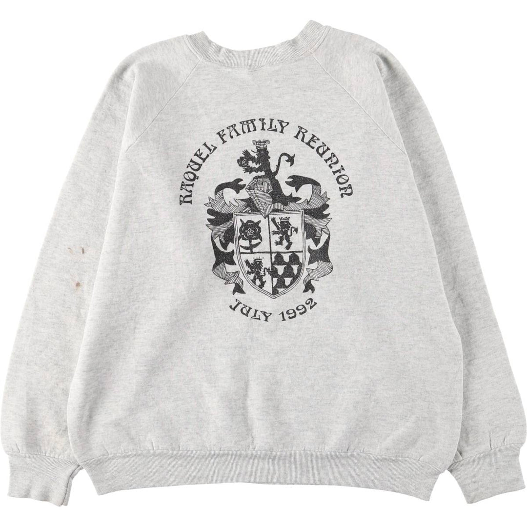 Vintage 90'S Fruit of the Loom back print sweatshirt, made in the USA, size L, men's cotton gray type Vintage Second Hand