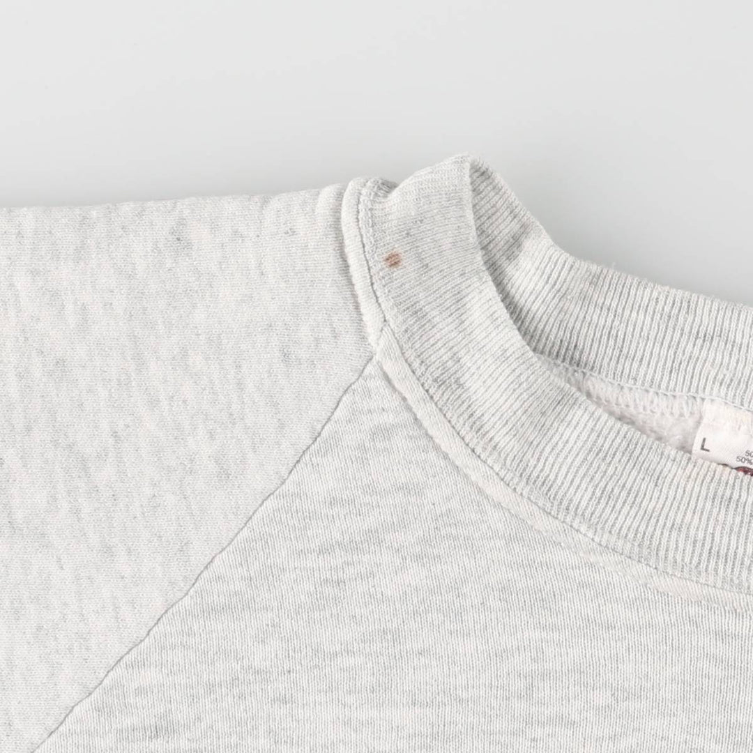 Vintage 90'S Fruit of the Loom back print sweatshirt, made in the USA, size L, men's cotton gray type Vintage Second Hand