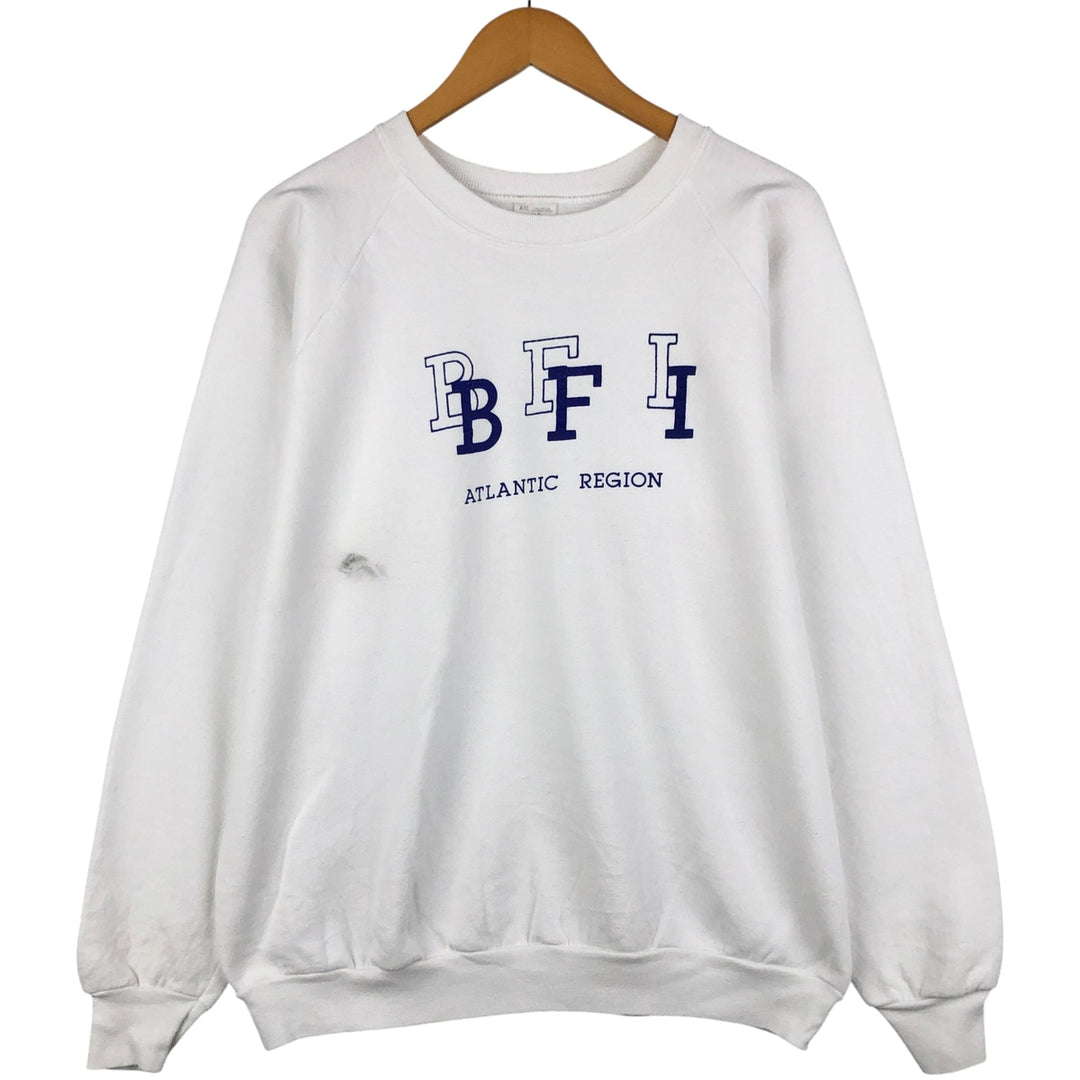 80s-90'S Fruit of the Loom Browning-Ferris Industries Advertising Sweatshirt, Made in USA cotton white type Vintage Second Hand