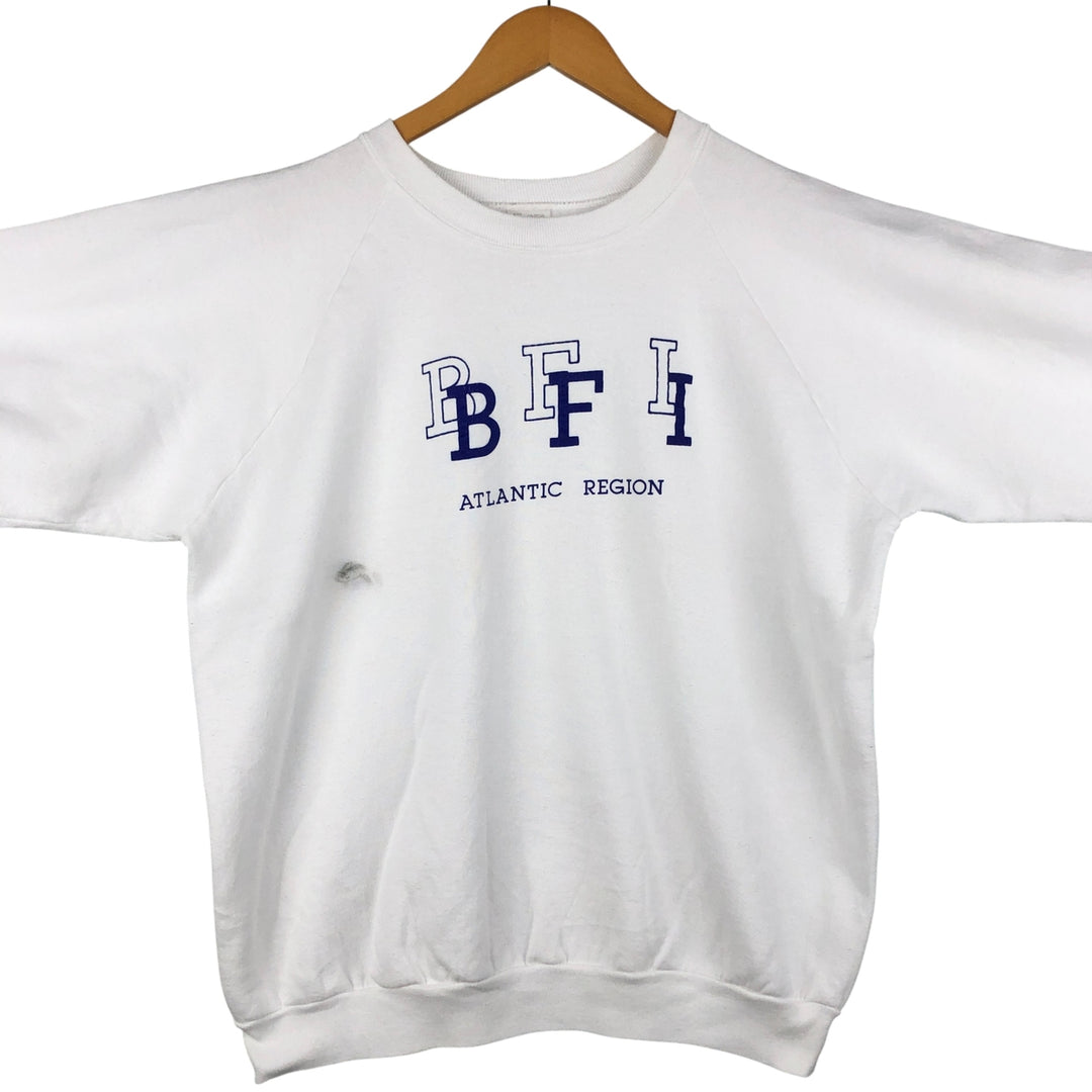 80s-90'S Fruit of the Loom Browning-Ferris Industries Advertising Sweatshirt, Made in USA cotton white type Vintage Second Hand