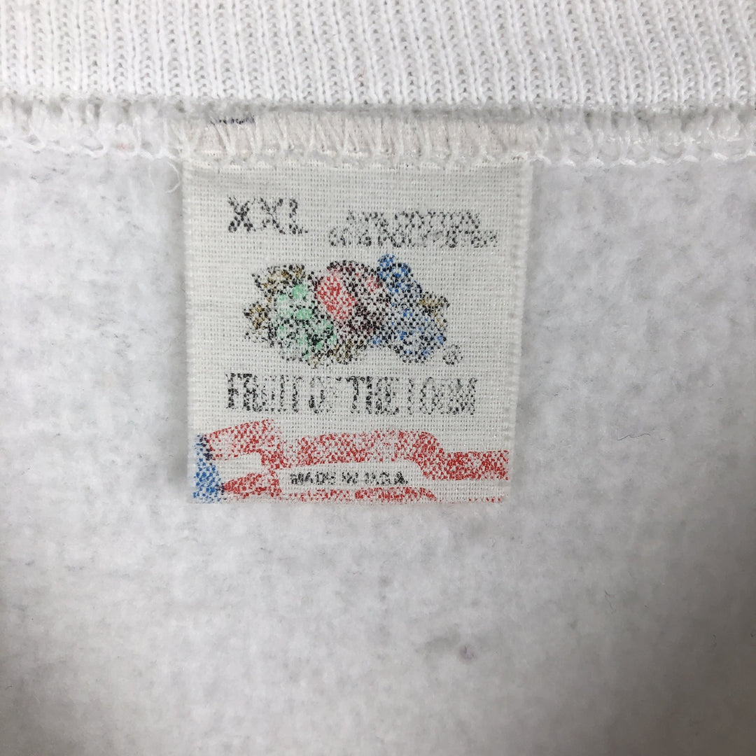 80s-90'S Fruit of the Loom Browning-Ferris Industries Advertising Sweatshirt, Made in USA cotton white type Vintage Second Hand
