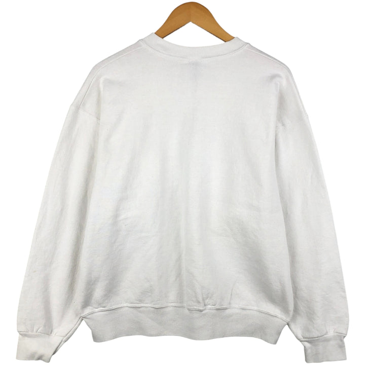 90'S Fruit of the Loom printed sweatshirt, made in the USA, men's size L, vintage cotton gray type Vintage Second Hand