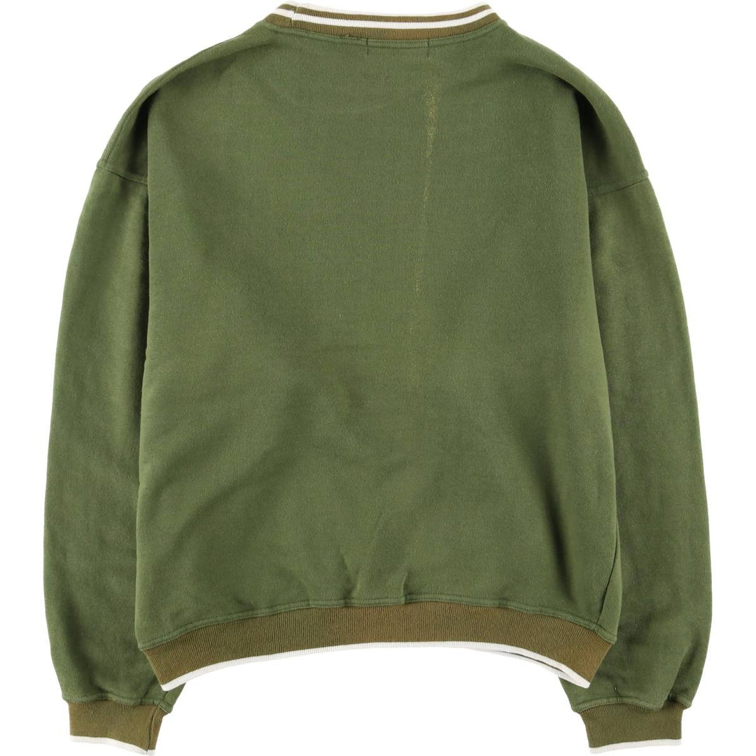Perry Ellis AMERICA One-Point Logo Sweatshirt, Men's Size M cotton Khaki type Vintage Second Hand