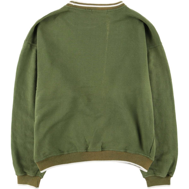 Perry Ellis AMERICA One-Point Logo Sweatshirt, Men's Size M cotton Khaki type Vintage Second Hand
