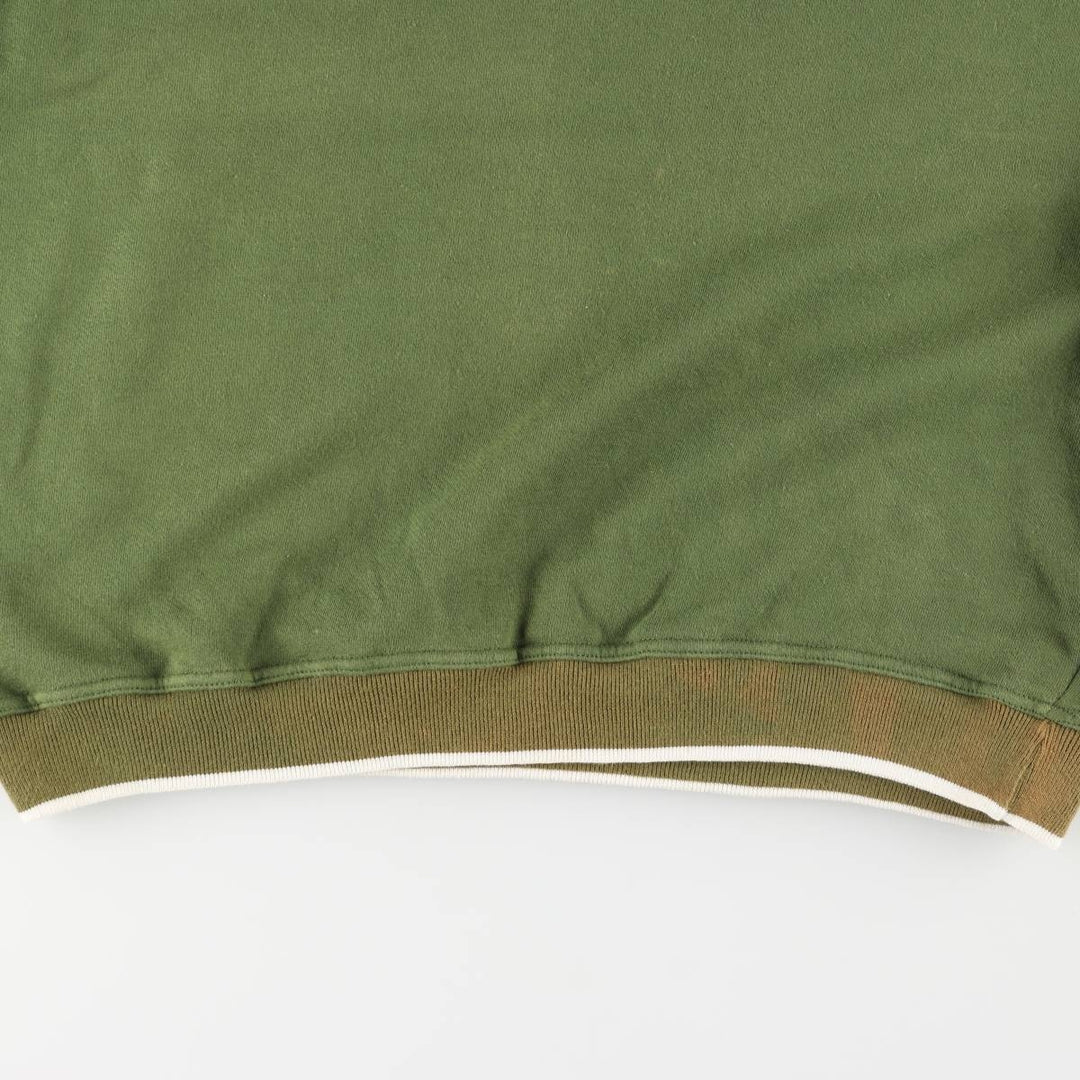 Perry Ellis AMERICA One-Point Logo Sweatshirt, Men's Size M cotton Khaki type Vintage Second Hand