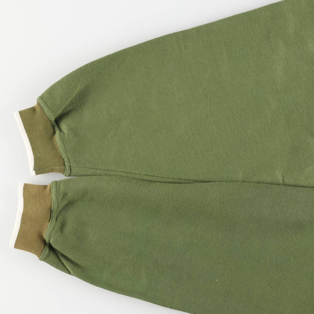 Perry Ellis AMERICA One-Point Logo Sweatshirt, Men's Size M cotton Khaki type Vintage Second Hand