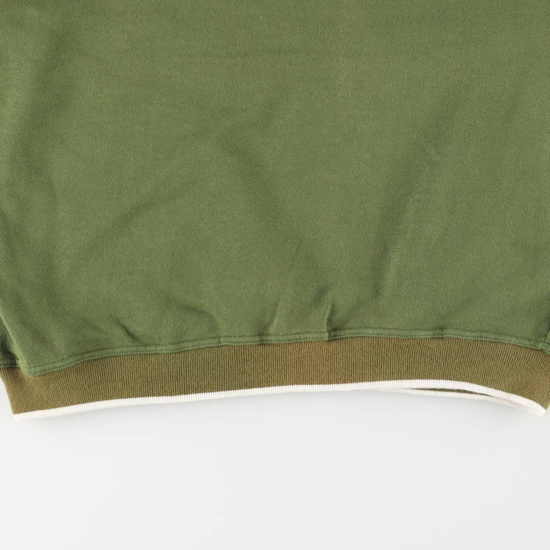 Perry Ellis AMERICA One-Point Logo Sweatshirt, Men's Size M cotton Khaki type Vintage Second Hand