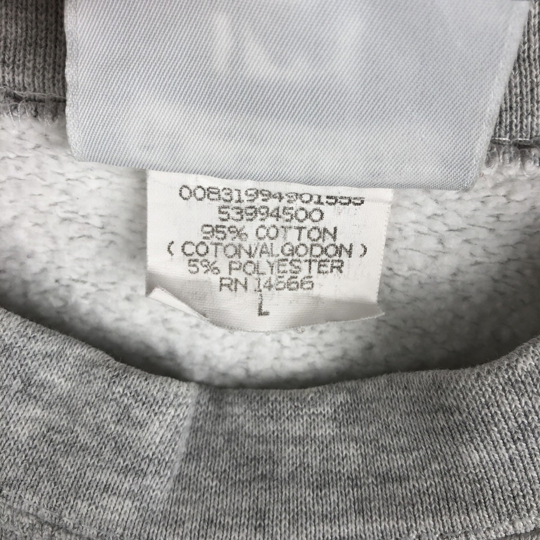Vintage 90'S Lee 95 Cotton Ultra Weight Printed Sweatshirt, Made in USA, Men's Size L cotton gray type Vintage Second Hand