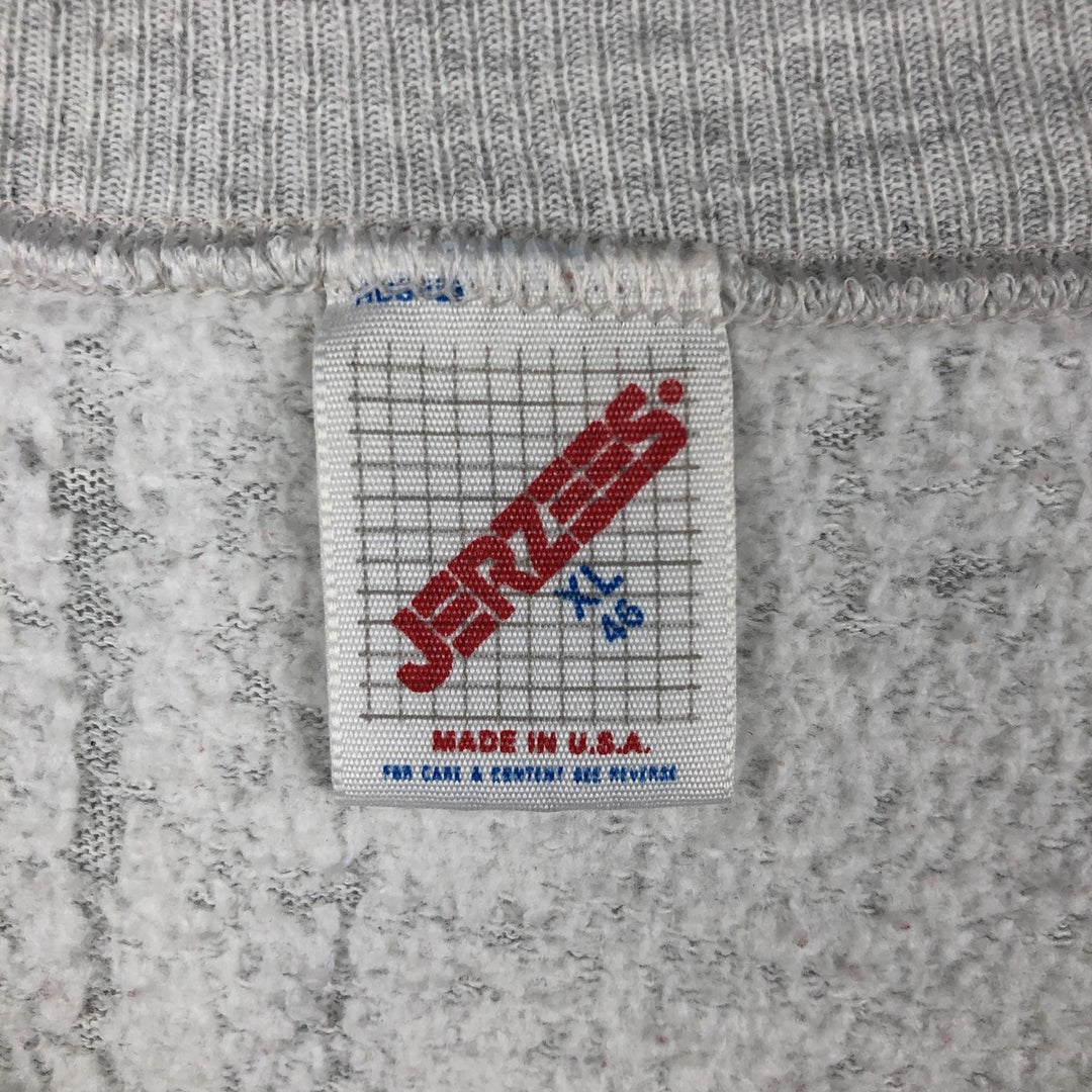 Vintage Jerzees printed sweatshirt, made in the USA, men's size XL cotton gray type Vintage Second Hand