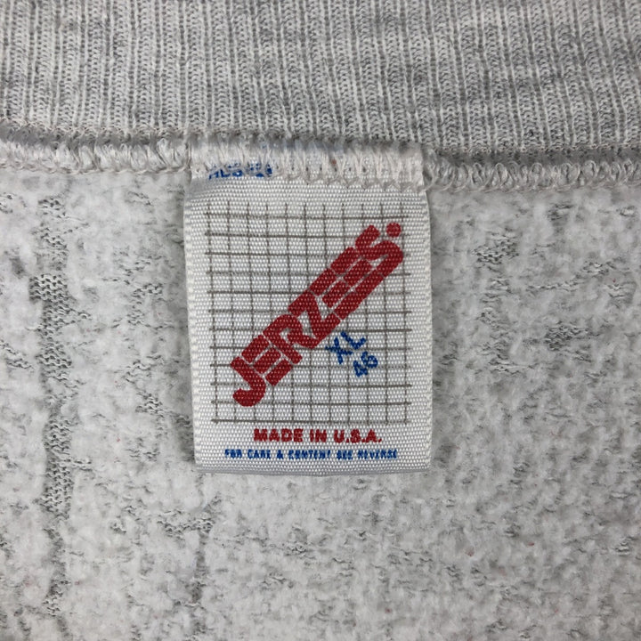 Vintage Jerzees printed sweatshirt, made in the USA, men's size XL cotton gray type Vintage Second Hand