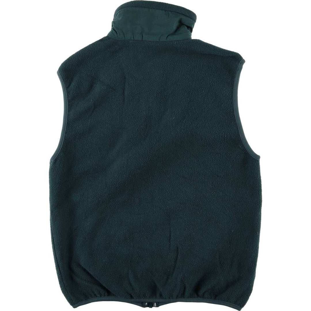90s-00'S Vintage Columbia Ripstop Fleece Vest, Made in USA, Men's Size Medium polyester Green type dark green Vintage Second Hand