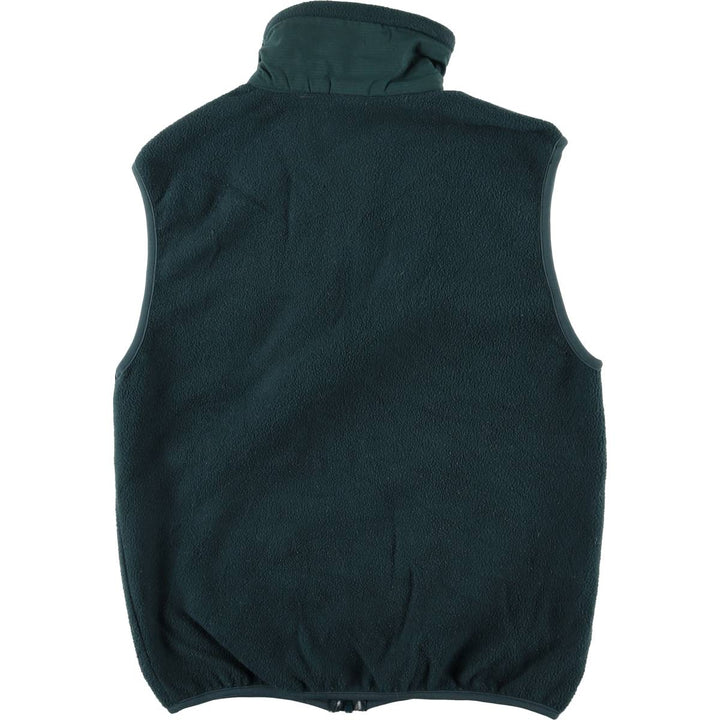 90s-00'S Vintage Columbia Ripstop Fleece Vest, Made in USA, Men's Size Medium polyester Green type dark green Vintage Second Hand