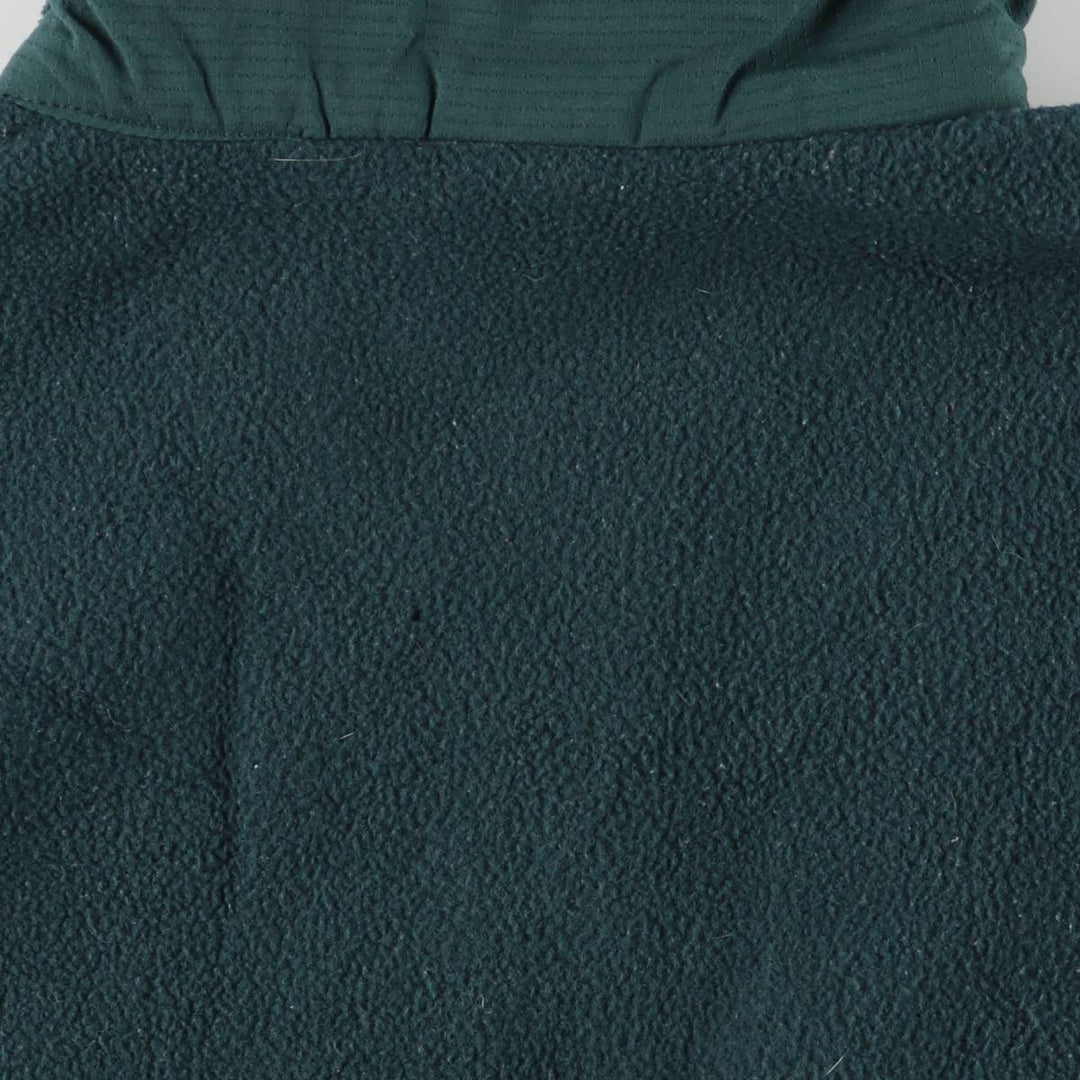 90s-00'S Vintage Columbia Ripstop Fleece Vest, Made in USA, Men's Size Medium polyester Green type dark green Vintage Second Hand