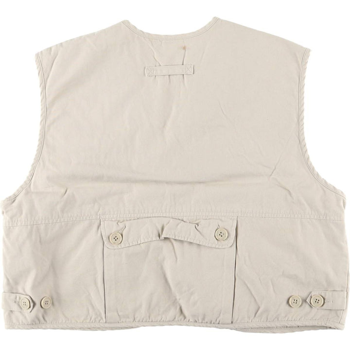 Eddie Bauer Women's Fishing Vest, Size L cotton Beige type Vintage Second Hand