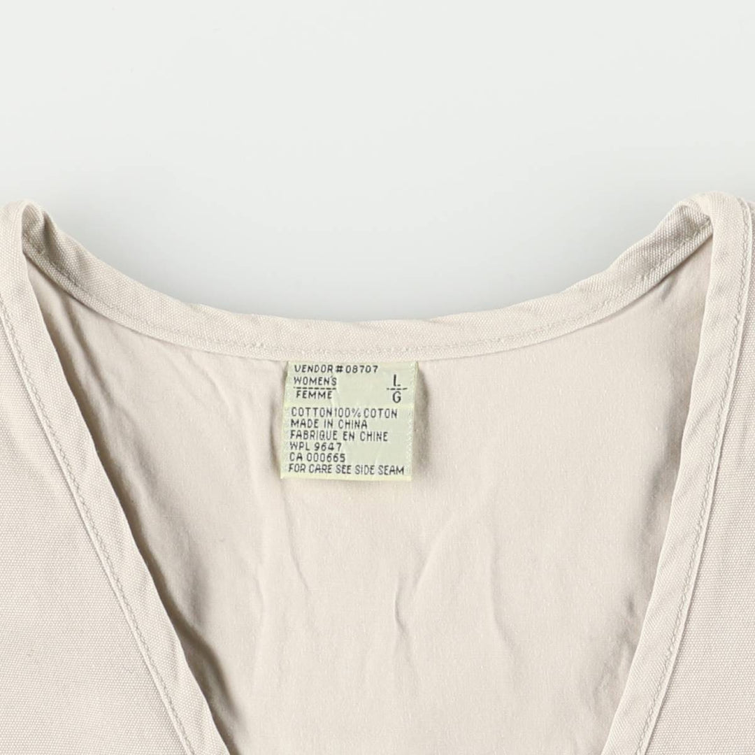Eddie Bauer Women's Fishing Vest, Size L cotton Beige type Vintage Second Hand
