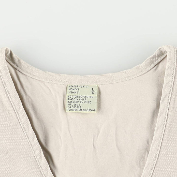 Eddie Bauer Women's Fishing Vest, Size L cotton Beige type Vintage Second Hand