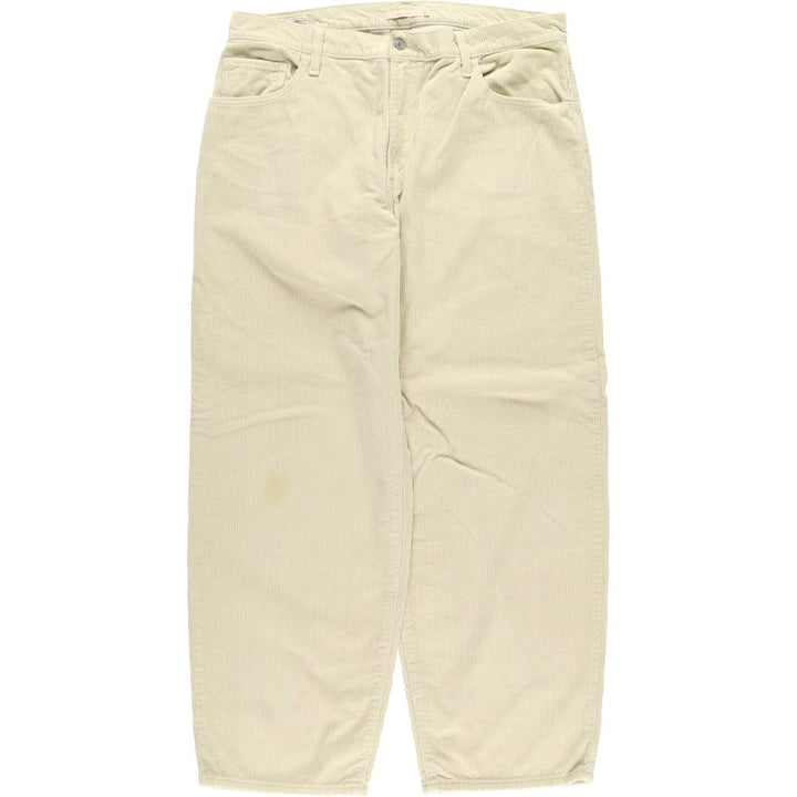 Levi's Baggy Fit Corduroy Pants, Men's, Size 37 cotton ivory Vintage Second Hand