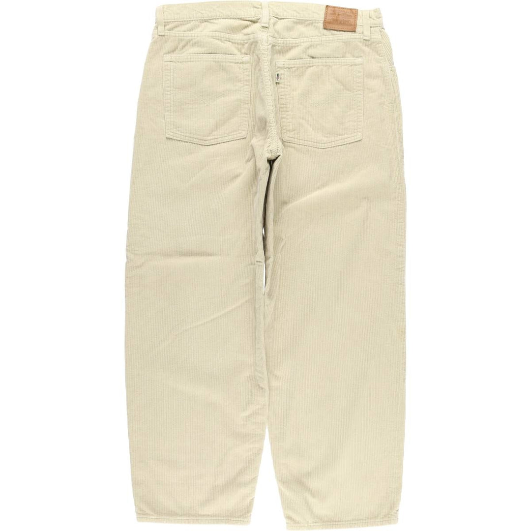 Levi's Baggy Fit Corduroy Pants, Men's, Size 37 cotton ivory Vintage Second Hand