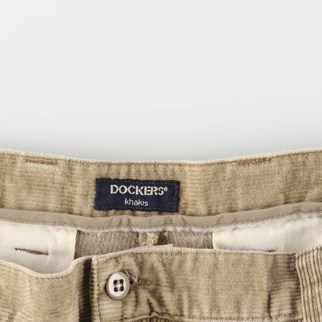 2000'S Dockers Khakis Corduroy Pants Men's Size W36 cotton Beige type Vintage Second Hand