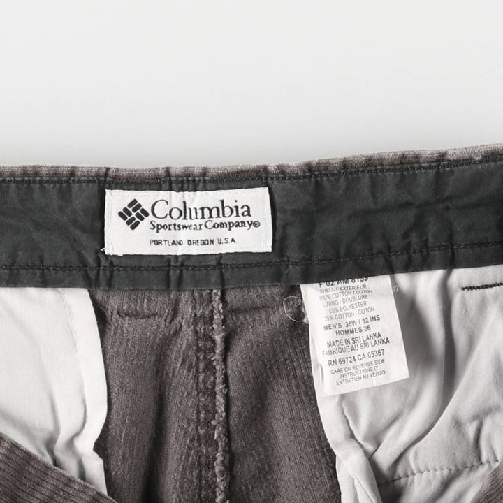 2000'S Columbia corduroy pants, men's size W36 cotton gray type Vintage Second Hand